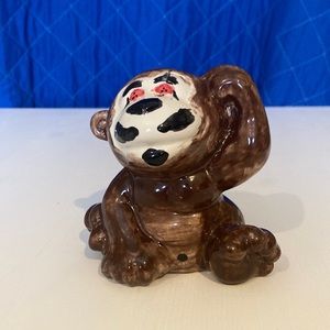 Ceramic one of a kind monkey figure modern art